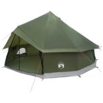 vidaXL Tipi stan Olivovo zelená 400 x 400 x 250 cm Polyester a oceľ – Obrázok 2