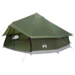 vidaXL Tipi stan Olivovo zelená 600 x 600 x 350 cm Polyester a oceľ – Obrázok 2