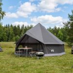 vidaXL Tipi stan Hnedá Šedá 600 x 600 x 350 cm Polyester a oceľ