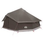 vidaXL Tipi stan Hnedá Šedá 600 x 600 x 350 cm Polyester a oceľ – Obrázok 3