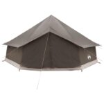 vidaXL Tipi stan Hnedá Šedá 600 x 600 x 350 cm Polyester a oceľ – Obrázok 5