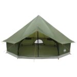 vidaXL Tipi stan Olivovo zelená 500 x 500 x 300 cm Polyester a oceľ – Obrázok 4