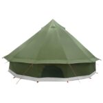 vidaXL Tipi stan Olivovo zelená 500 x 500 x 300 cm Polyester a oceľ – Obrázok 7