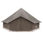 vidaXL Tipi stan Hnedá Šedá 500 x 500 x 300 cm Polyester a oceľ – Obrázok 5