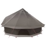 vidaXL Tipi stan Hnedá Šedá 500 x 500 x 300 cm Polyester a oceľ – Obrázok 6