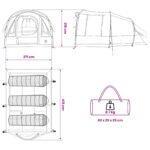 vidaXL Tunelový stan so strechou Olivovo zelená 400 x 260 x 200 cm – Obrázok 13