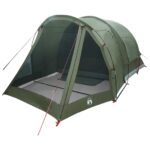 vidaXL Stan chata Olivovo zelená 488 x 244 x 183 cm Polyester a oceľ – Obrázok 3
