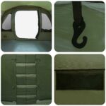 vidaXL Tunelový stan so strechou Olivovo zelená 427 x 315 x 178 cm – Obrázok 10
