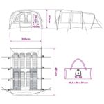 vidaXL Tunelový stan so strechou Olivovo zelená 427 x 315 x 178 cm – Obrázok 13