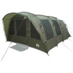 vidaXL Tunelový stan so strechou Olivovo zelená 427 x 315 x 178 cm – Obrázok 3
