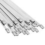 vidaXL Viazací pás na káble 25 ks 4,6 x 150 mm Strieborná – Obrázok 2