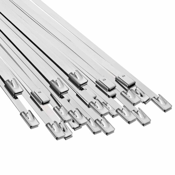 vidaXL Viazací pás na káble 25 ks 4,6 x 150 mm Strieborná – Obrázok 2