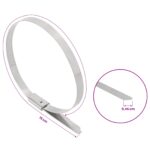 vidaXL Viazací pás na káble 25 ks 4,6 x 150 mm Strieborná – Obrázok 9