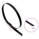 vidaXL Viazací pás na káble 25 ks 4,6 x 150 mm Čierna – Obrázok 9