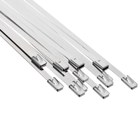 vidaXL Viazací pás na káble 12 ks 4,6 x 200 mm Strieborná – Obrázok 2