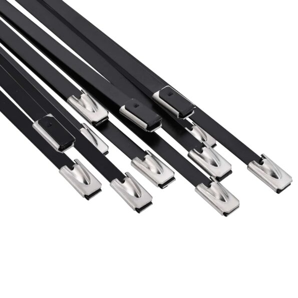 vidaXL Viazací pás na káble 12 ks 4,6 x 200 mm Čierna – Obrázok 2