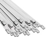 vidaXL Viazací pás na káble 25 ks 4,6 x 250 mm Strieborná – Obrázok 2