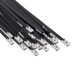 vidaXL Viazací pás na káble 25 ks 4,6 x 250 mm Čierna – Obrázok 2
