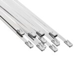 vidaXL Viazací pás na káble 12 ks 4,6 x 350 mm Strieborná – Obrázok 2