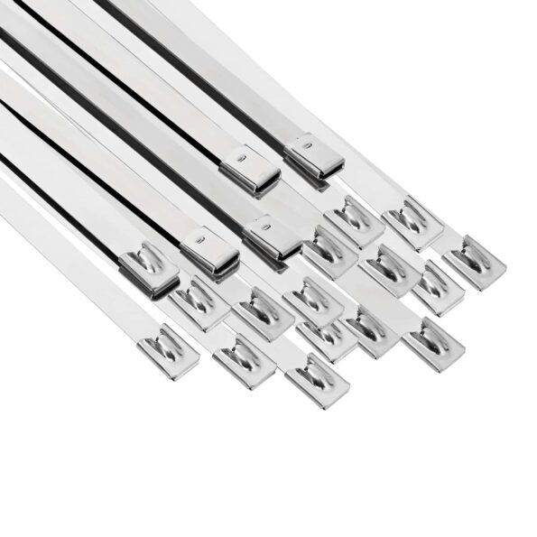 vidaXL Viazací pás na káble 25 ks 7,9 x 200 mm Strieborná – Obrázok 2