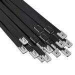 vidaXL Viazací pás na káble 25 ks 7,9 x 200 mm Čierna – Obrázok 2
