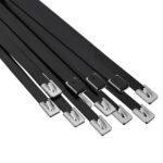 vidaXL Viazací pás na káble 12 ks 7,9 x 300 mm Čierna – Obrázok 2