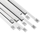 vidaXL Viazací pás na káble 12 ks 7,9 x 500 mm Strieborná – Obrázok 2
