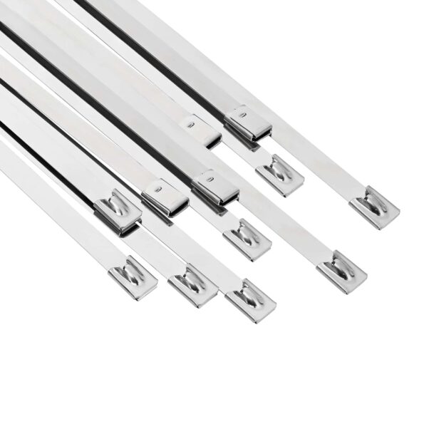 vidaXL Viazací pás na káble 12 ks 7,9 x 500 mm Strieborná – Obrázok 2