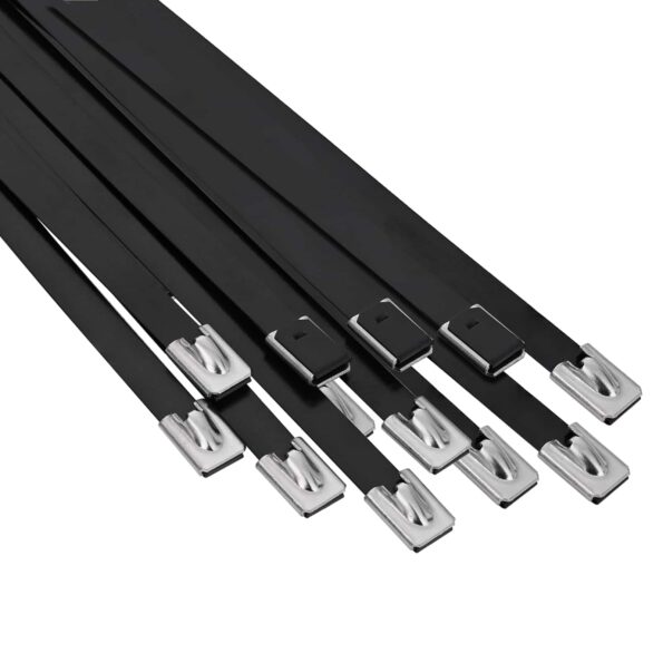 vidaXL Viazací pás na káble 12 ks 7,9 x 500 mm Čierna – Obrázok 2