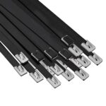 vidaXL Viazací pás na káble 50 ks 7,9 x 500 mm Čierna – Obrázok 2