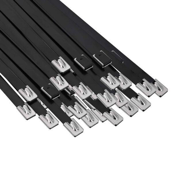 vidaXL Viazací pás na káble 250 ks 7,9 x 500 mm Čierna – Obrázok 2