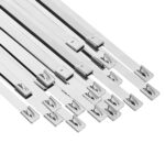 vidaXL Viazací pás na káble 50 ks 7,9 x 600 mm Strieborná – Obrázok 2