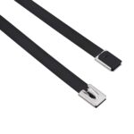 vidaXL Viazací pás na káble 50 ks 7,9 x 600 mm Čierna – Obrázok 6