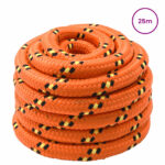 vidaXL Lano na čln 4 mm 25 m Oranžová – Obrázok 2