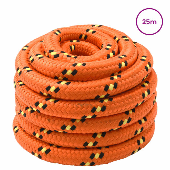 vidaXL Lano na čln 4 mm 25 m Oranžová – Obrázok 2