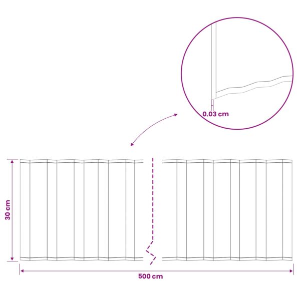 vidaxl Obrubník trávnika 5 m x 30 cm Pozinkovaná oceľ Strieborná – Obrázok 7