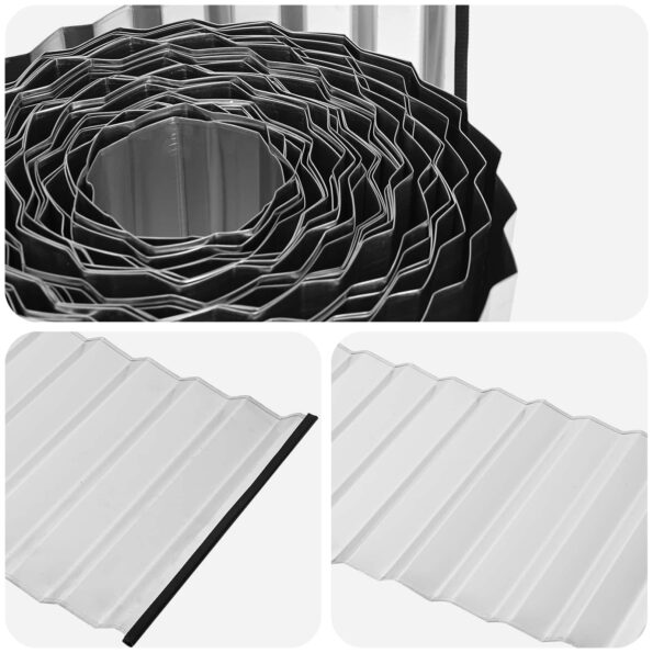 vidaxl Obrubník trávnika 20 m x 10 cm Pozinkovaná oceľ Strieborná – Obrázok 5