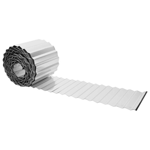 vidaxl Obrubník trávnika 20 m x 15 cm Pozinkovaná oceľ Strieborná – Obrázok 2