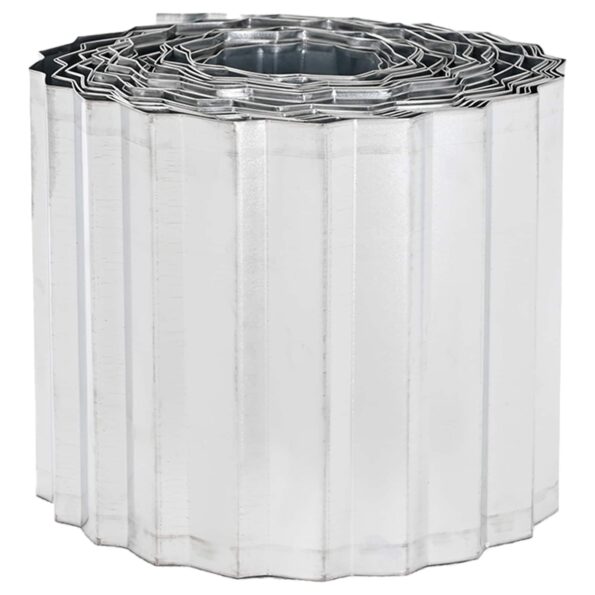 vidaxl Obrubník trávnika 20 m x 15 cm Pozinkovaná oceľ Strieborná – Obrázok 4