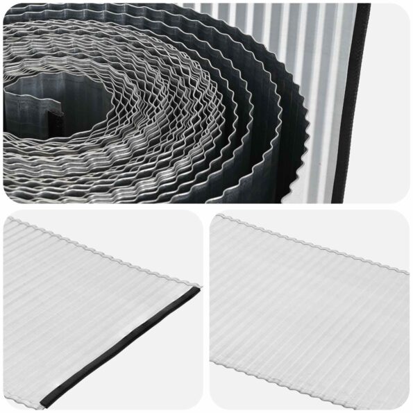 vidaxl Obrubník trávnika 20 m x 10 cm Pozinkovaná oceľ Strieborná – Obrázok 5