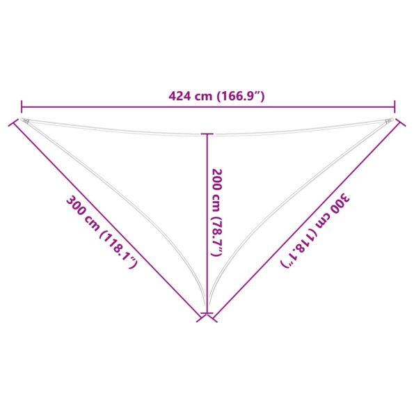 vidaXL Slnečná plachta 3 x 3 x 4,24 m 100% polyester Oxford – Obrázok 10