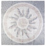 vidaXL Mozaikové dlaždice so slnečným vzorom Viacfarebný 120 x 120 cm – Obrázok 3