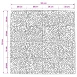 vidaXL Mozaikové dlaždice s veterným vzorom Viacfarebný 120 x 120 cm – Obrázok 6