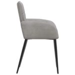 vidaXL Jedálenské stoličky 2 pcs Zamat Svetlosivá 57 x 50 x 85 cm – Obrázok 4