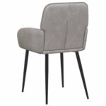 vidaXL Jedálenské stoličky 2 pcs Zamat Svetlosivá 57 x 50 x 85 cm – Obrázok 5
