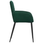 vidaXL Jedálenské stoličky 2 pcs Zamat Tmavozelená 57 x 50 x 85 cm – Obrázok 4