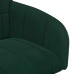 vidaXL Jedálenské stoličky 2 pcs Zamat Tmavozelená 57 x 50 x 85 cm – Obrázok 6
