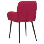 vidaXL Jedálenské stoličky 2 pcs Zamat Víno červené 57 x 50 x 85 cm – Obrázok 5