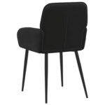 vidaXL Jedálenské stoličky 2 pcs Zamat Čierna 57 x 50 x 85 cm – Obrázok 5