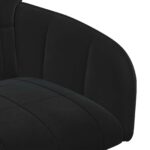 vidaXL Jedálenské stoličky 2 pcs Zamat Čierna 57 x 50 x 85 cm – Obrázok 6